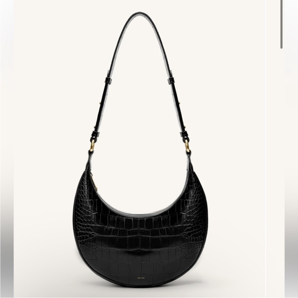 JW PEI Carly Saddle Bag - Black Croc